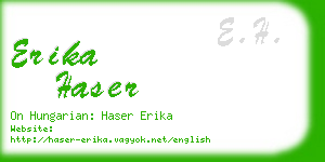erika haser business card